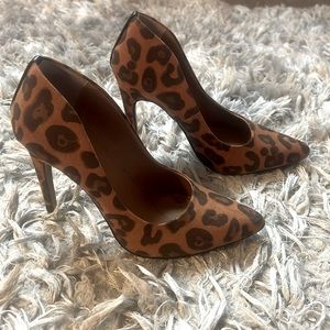 Size 7.5 leopard suede Heels